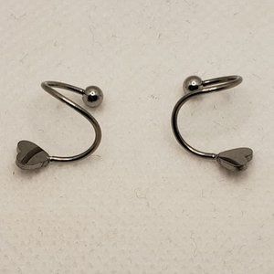 Stainless Steel Spiral Hearts Earrings